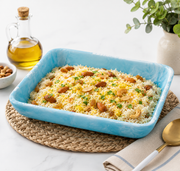 Blue Resin Rectangular Flat Serving Dish – 31 × 21 × 5.5 cm
