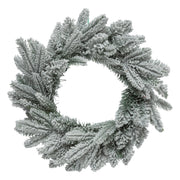 Frosty Wreath - 40 cm Snow-Flocked PVC & Steel Christmas Wreath