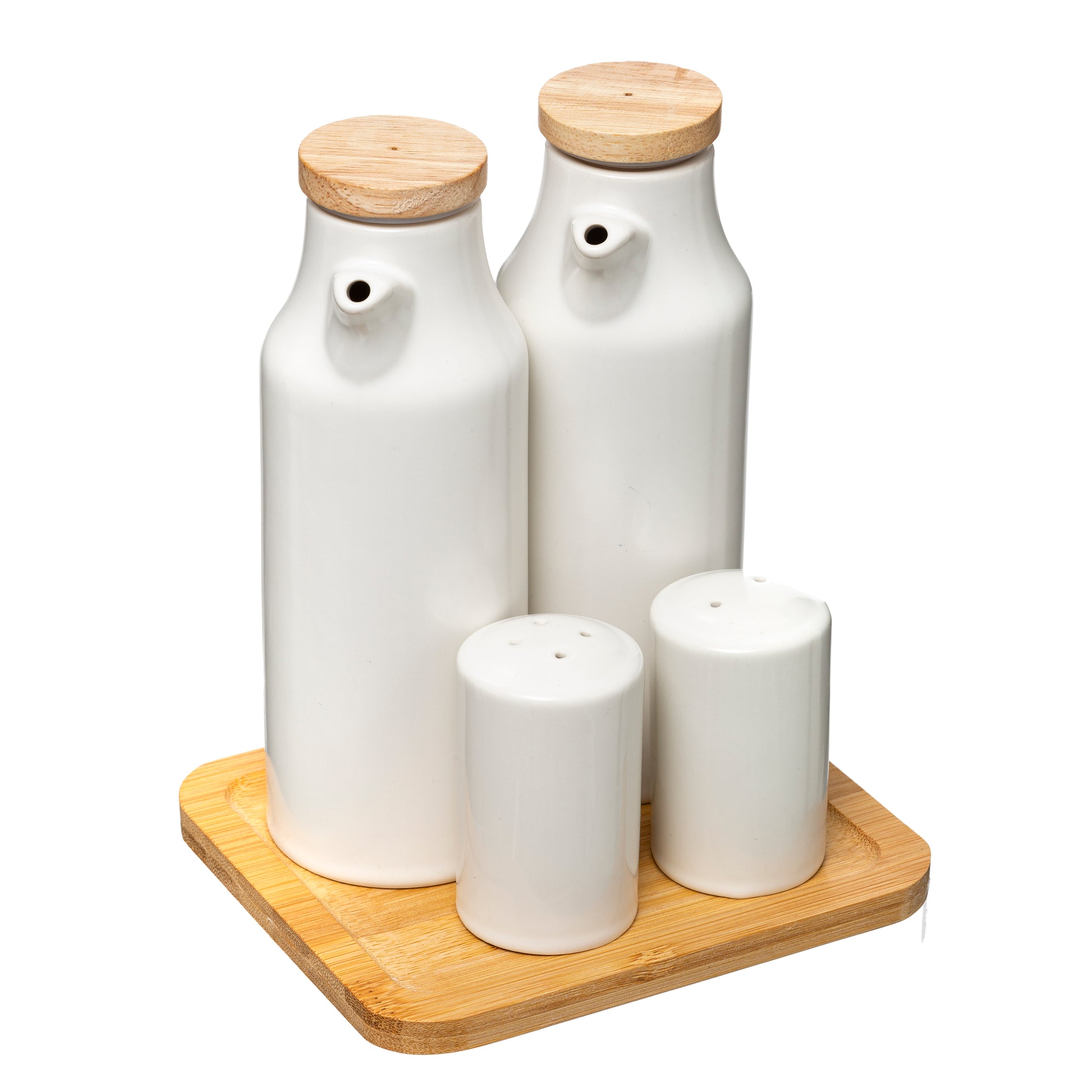SET OLIVE+S/P CERAMIC+BAMBOO Oil Bottle