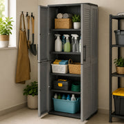 Full Height Plastic Cabinet - Dark Grey, Durable, Eco-Friendly