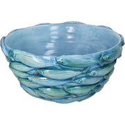 Planter Fishes MGO Blue Decorative Earthenware Flower Pot