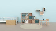 Linen Storage Box - Textured PP Fabric Organizer with Oval Metal Handle