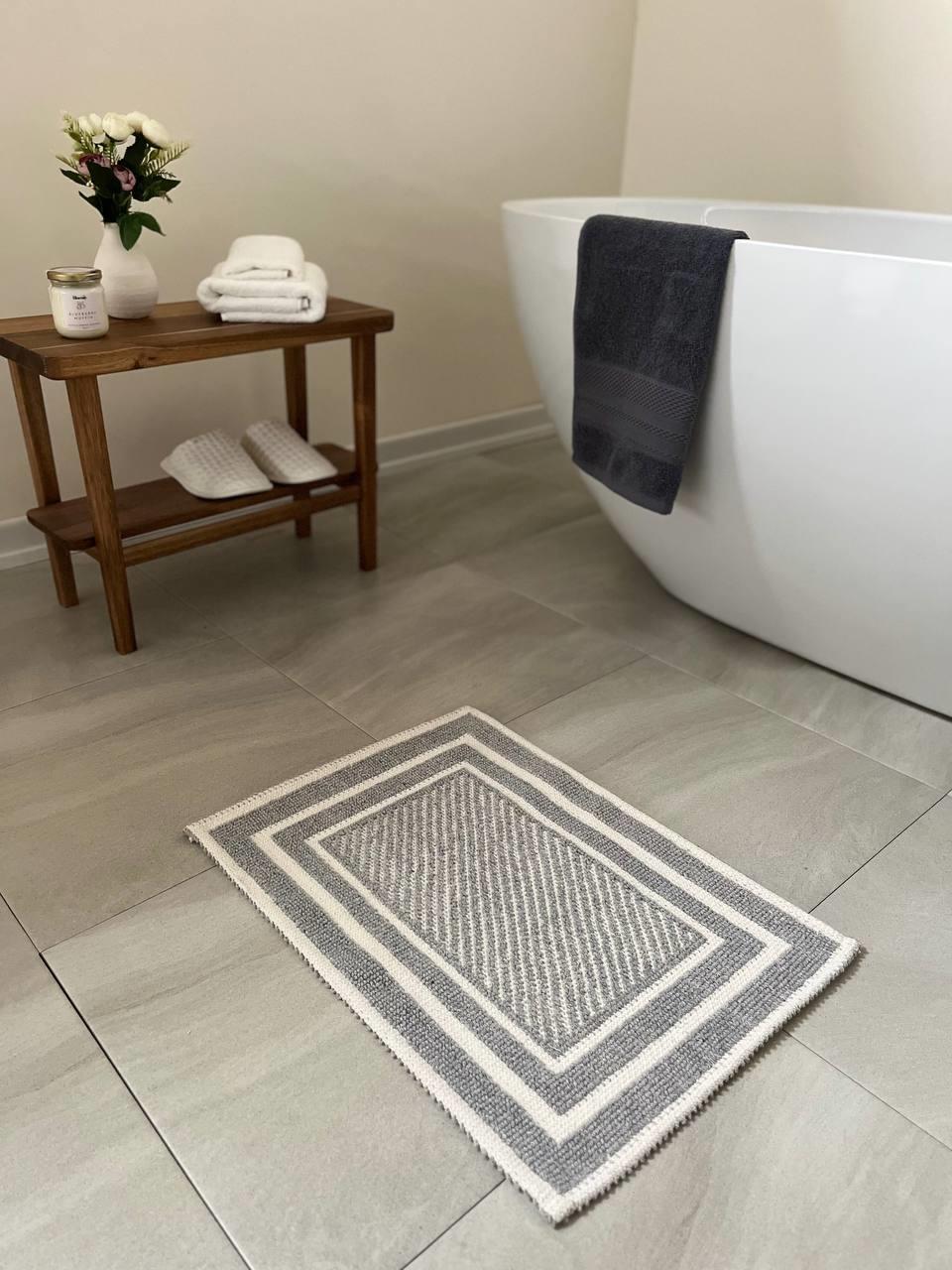 Atina Bathroom Mat - Turkish Cotton Bath Rug