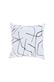 White & Black Cushion, Square 45x45 cm, 100% Polyester Textile