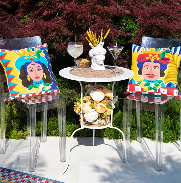 Decorative cushion, Sicilian style