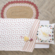 Summer Print Bed Linen Set, White, Single