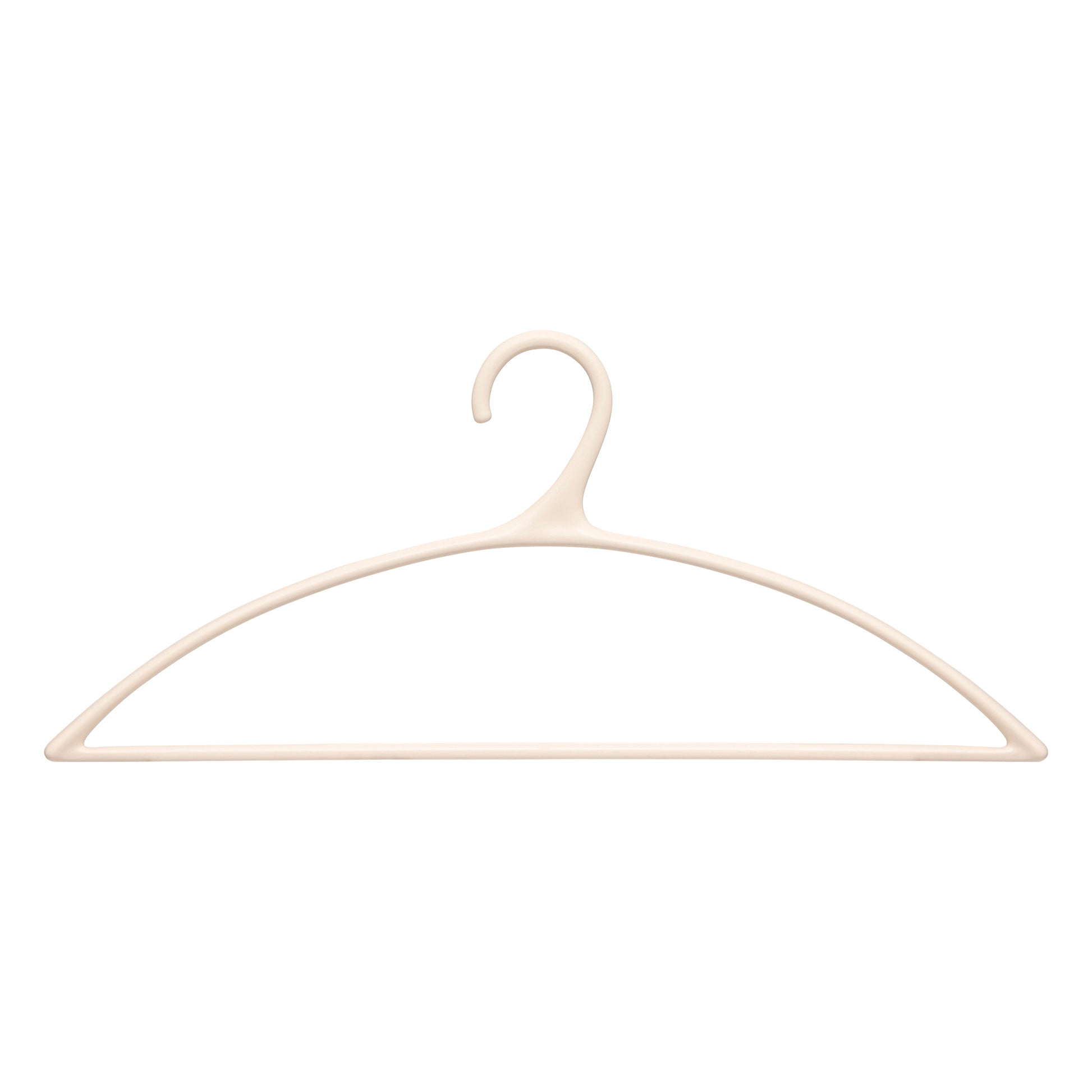 Set of 5 Hang'up hangers - PP Slim Hangers with Bottom Bar, 43.5cm (Cream, Taupe)