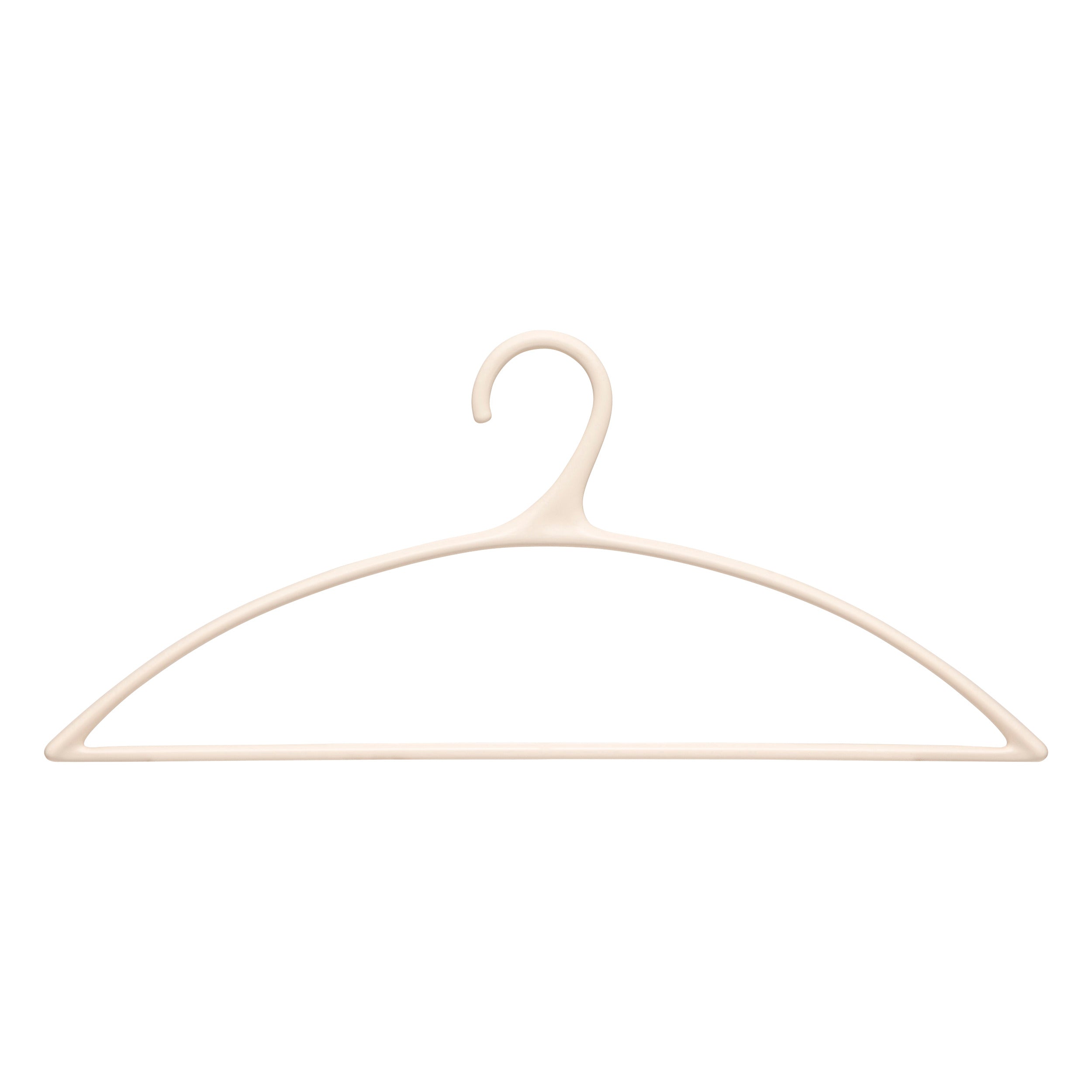 Set of 5 Hang'up hangers - PP Slim Hangers with Bottom Bar, 43.5cm (Cream, Taupe)