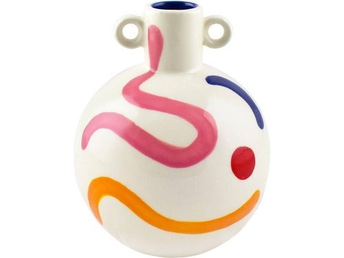 Vase Lucia Pintura Hand-Painted Ceramic