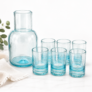 Handmade Glass Carafe with 6 Liqueur Cups Set – Carafe 23 cm