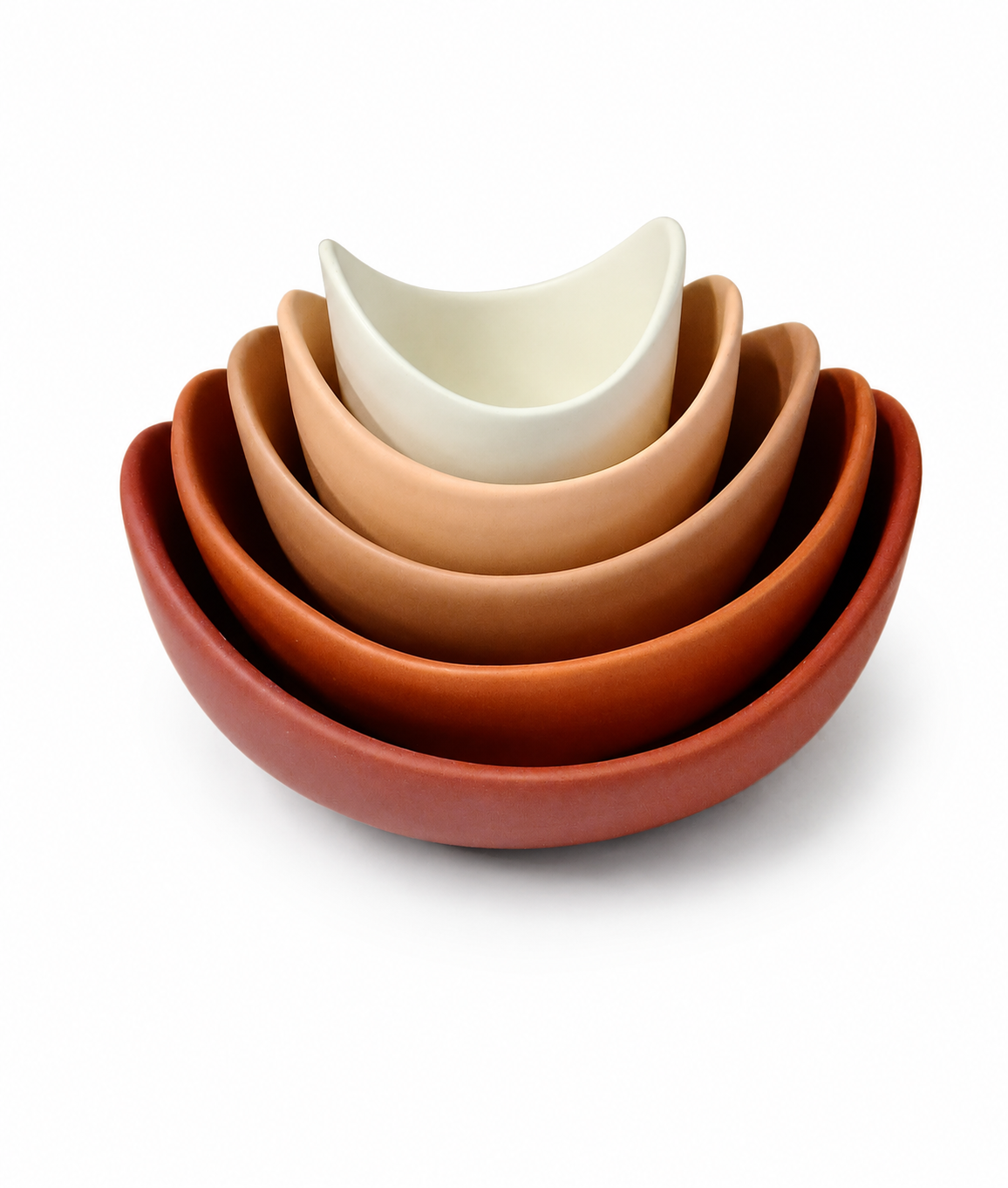 Set of 5 Porcelain Bowls – 8 / 10 / 13 / 15 / 18 cm