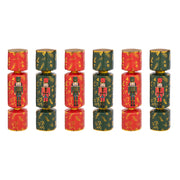Set of 6 Nutcracker Christmas Paper Crackers - D 5 x H 20 cm