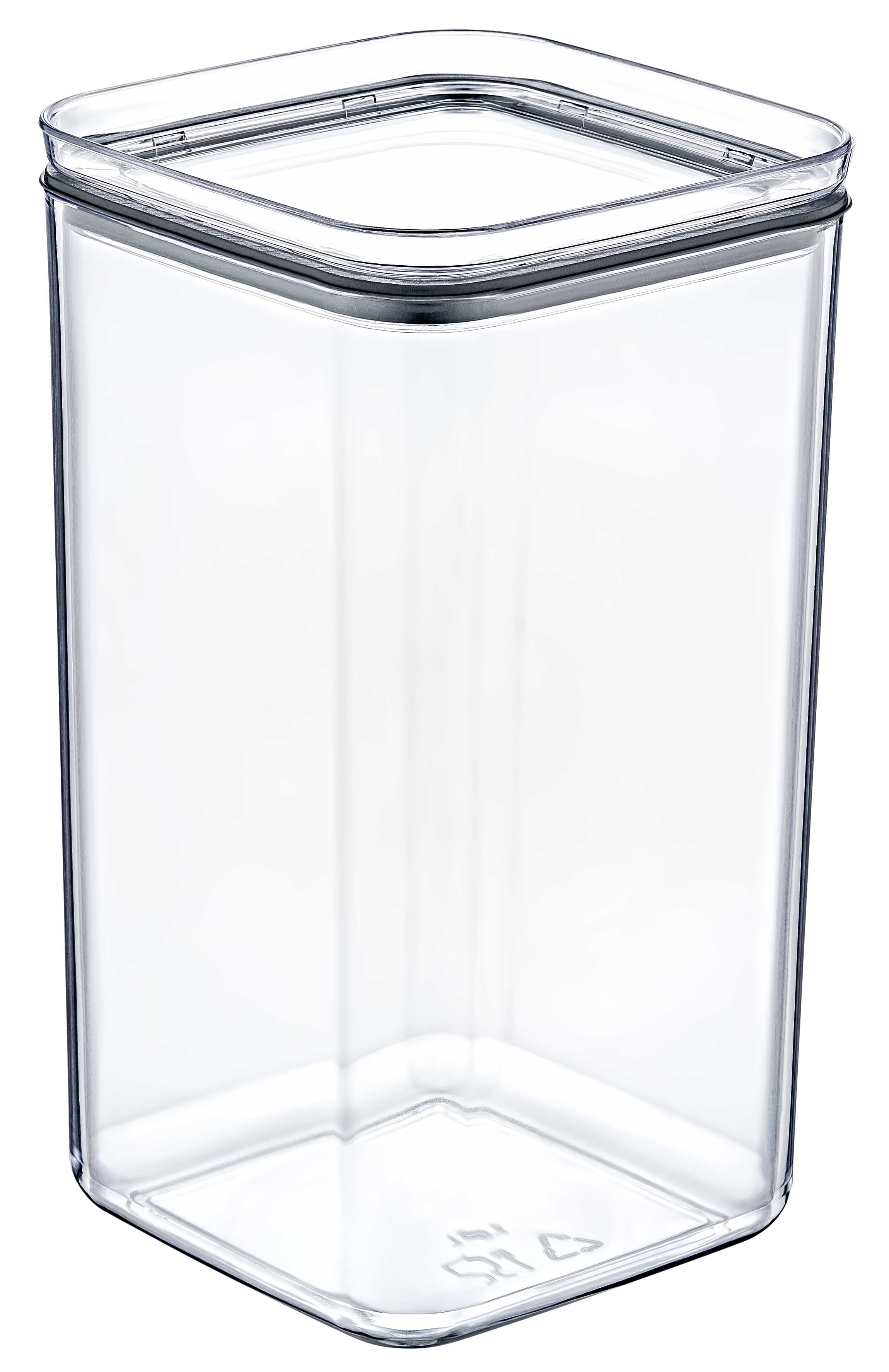 Crystal Square Storage Container 1.5L Airtight Polystyrene Food Box