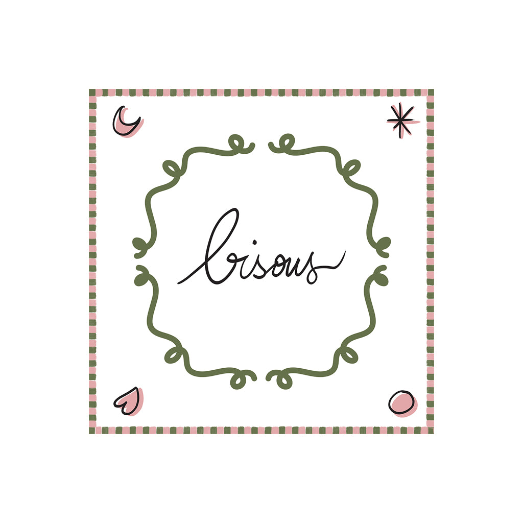 Khaki Kiss Paper Napkin Set of 20, Triple-Layer Recycled Table Napkins