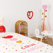 Twisted Heart Wall Mirror 'Twist' in Red
