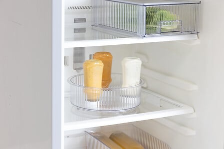 Rotating Tray for Fridge — PET Rotatable Organizer, 25cm x 8.2cm