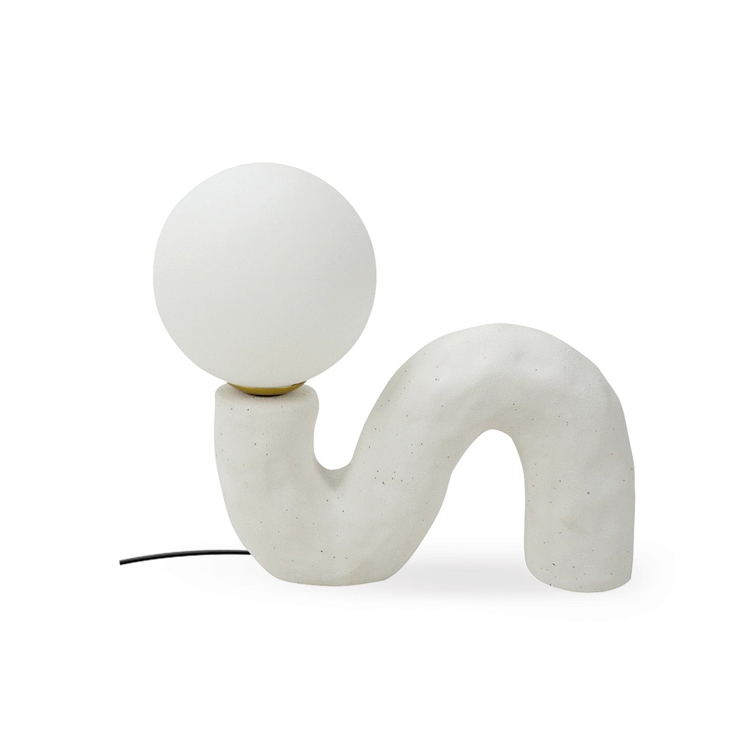 Vague White Textured Table Lamp Sculptural Ceramic Modern Lighting