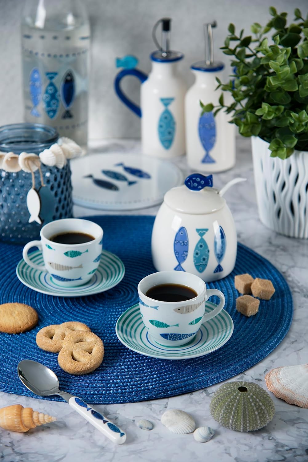 North Sea Pack Of 6 Stylish Coffee Cups With Saucer