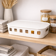 Plastic Storage Basket 38x27x8 cm Ventilated Organizer