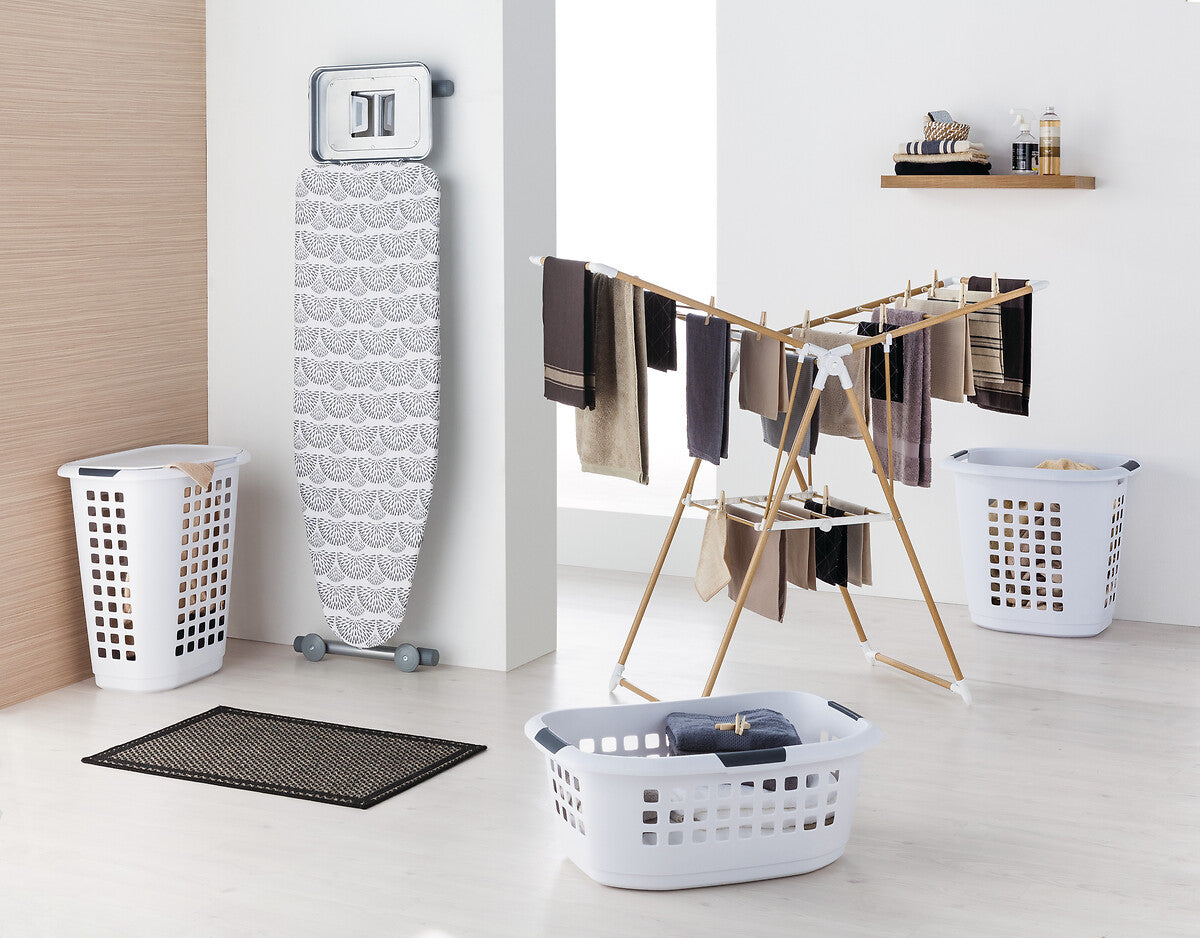 Steel Folding Clothes Drying Rack with ABS End Caps