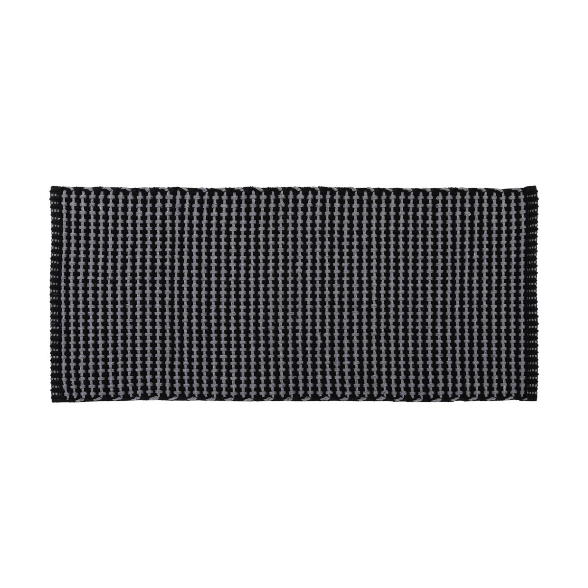 Weaved Mat Cotton Polyester Rustic Bath Mat 120 x 50 cm