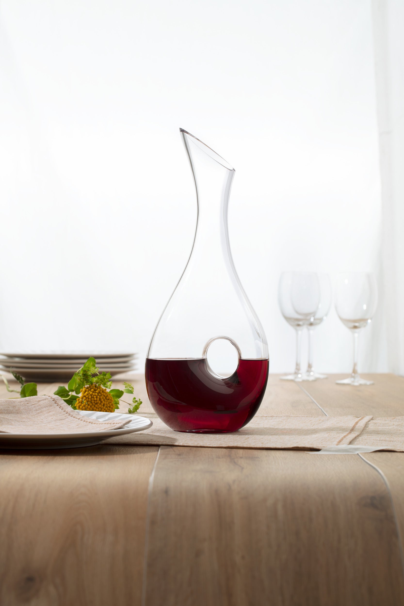 Design Carafe, 1L Food Contact Safe Glass Decanter