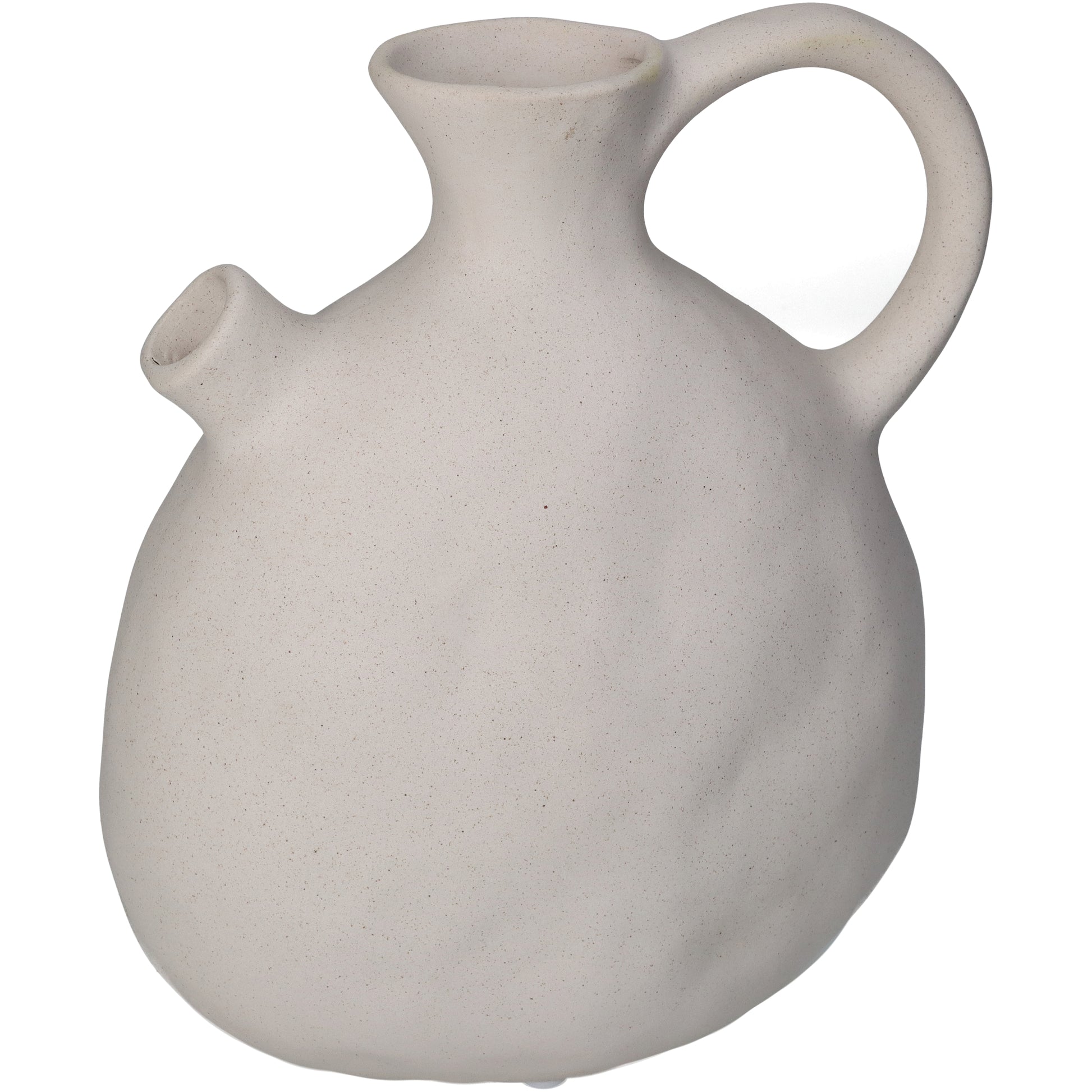 Porcelain Vase with Unique Biscuits and Black Sand Finish