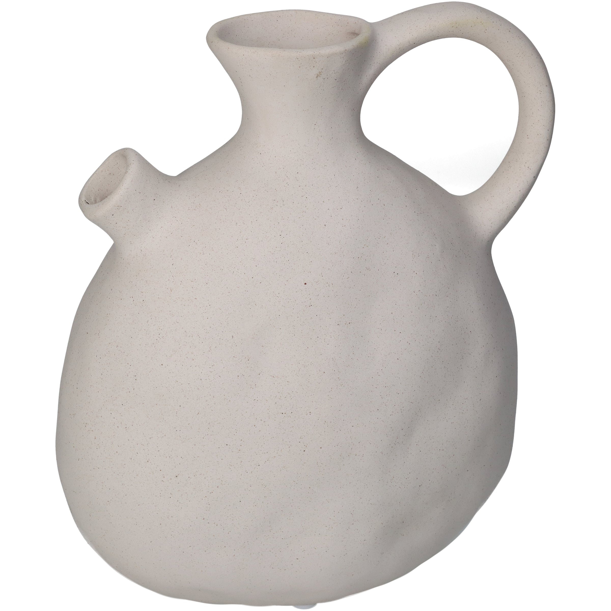 Porcelain Vase with Unique Biscuits and Black Sand Finish