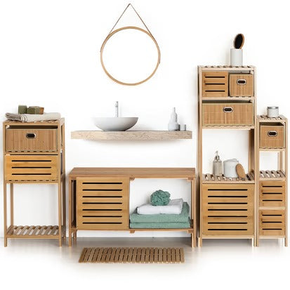 Box Full Bamboo - Beige Storage Solution