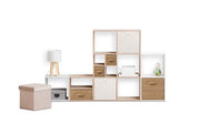 Arche Printed Storage Box - Reversible Fabric Cube 31 cm
