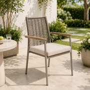 Steel Armchair with Poly wood Armrests