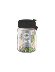 Mono Glass Jar with Plastic Lid