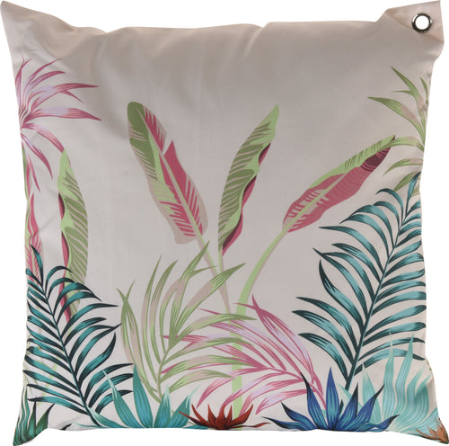 Outdoor Cushion, Leaf Design, 45x45 cm, Durable Polyester