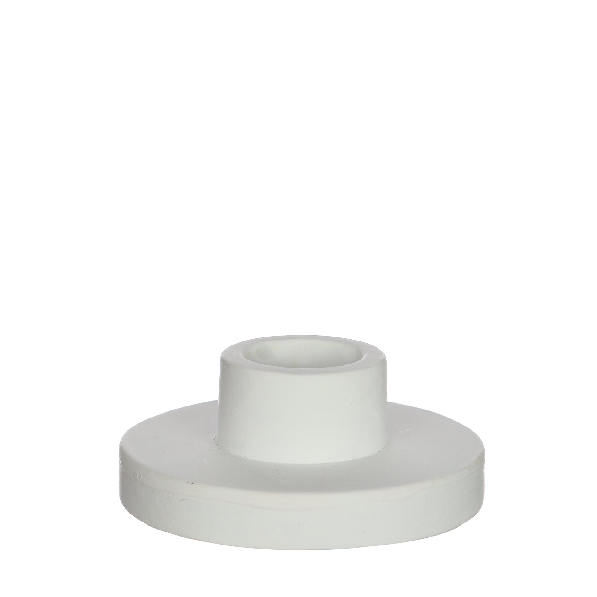 White Cement Candle Holder - Minimalist Design for Home Decor