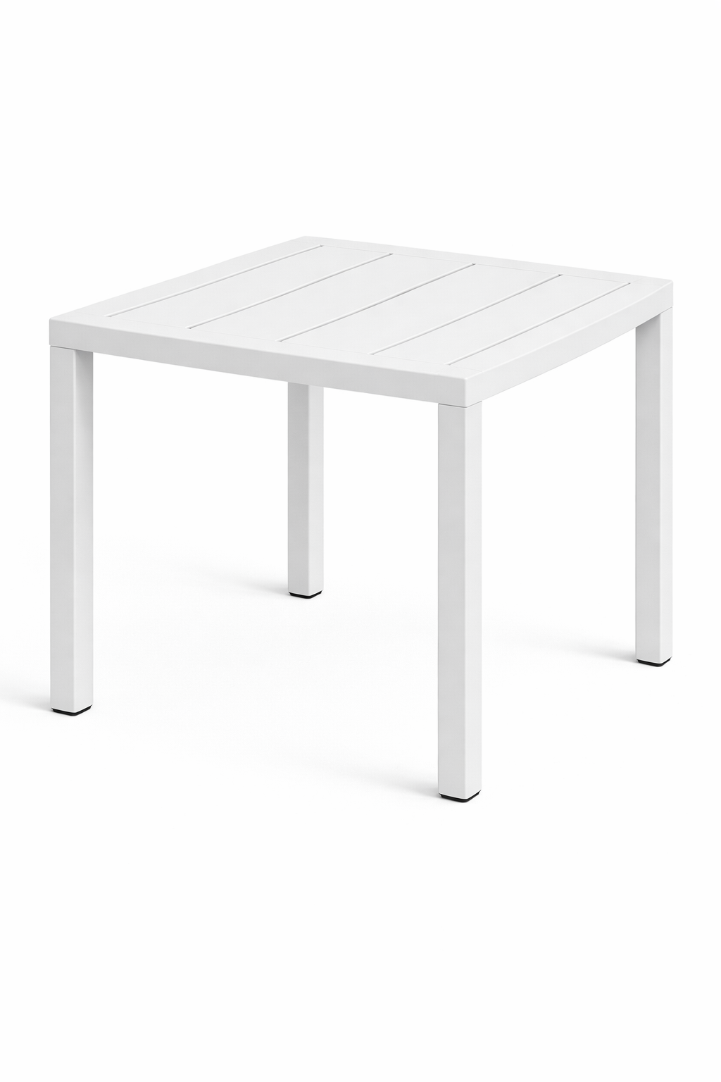Aluminum Outdoor Side Table Square 50 x 50 x 44 cm Dark Grey