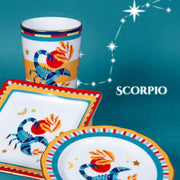 CUP WITH LID/SAUCER SCORPIO - Porcelain Zodiac Mug & Saucer