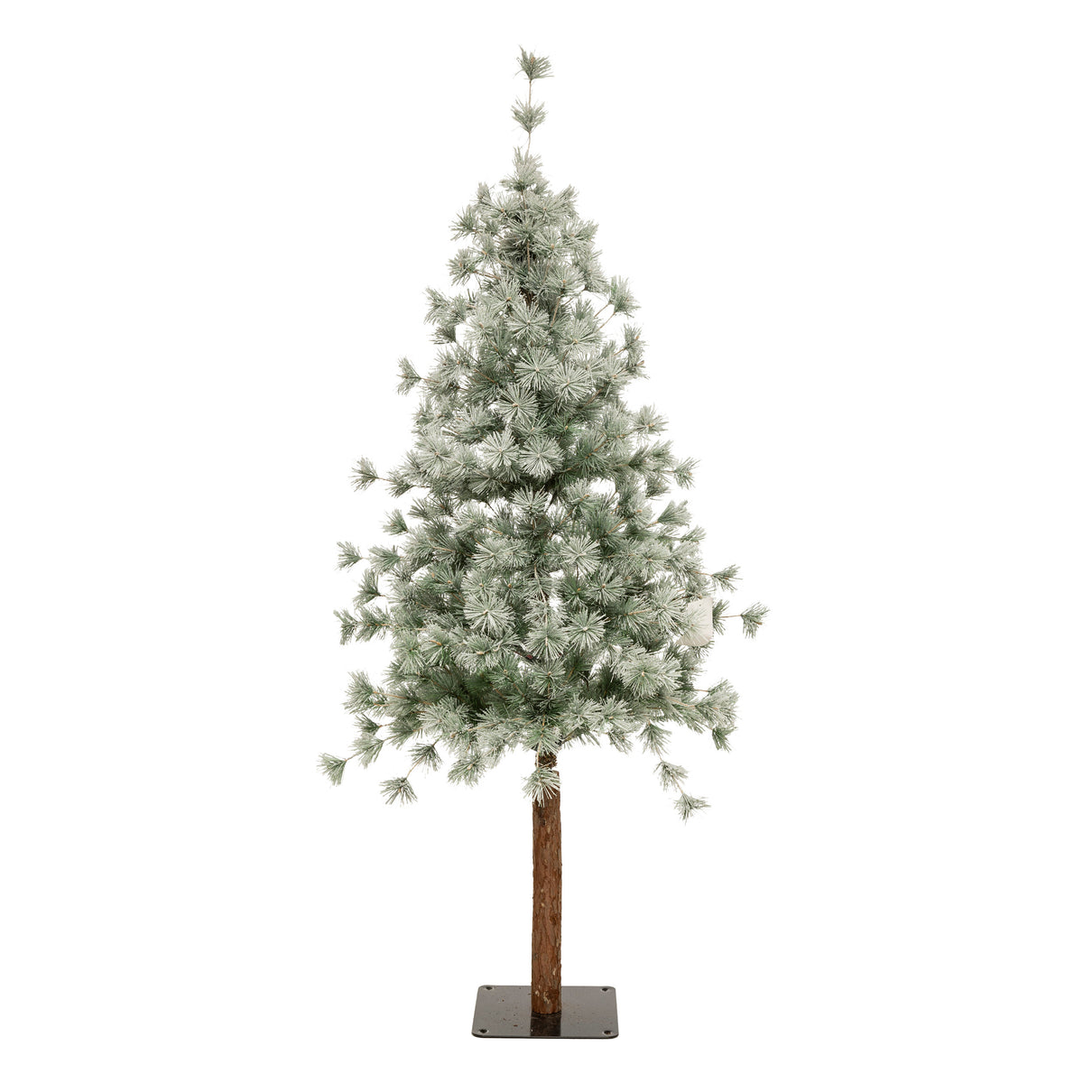 Nordstar Fir Tree — Frosted PVC Needles, Wood Trunk & Steel Base