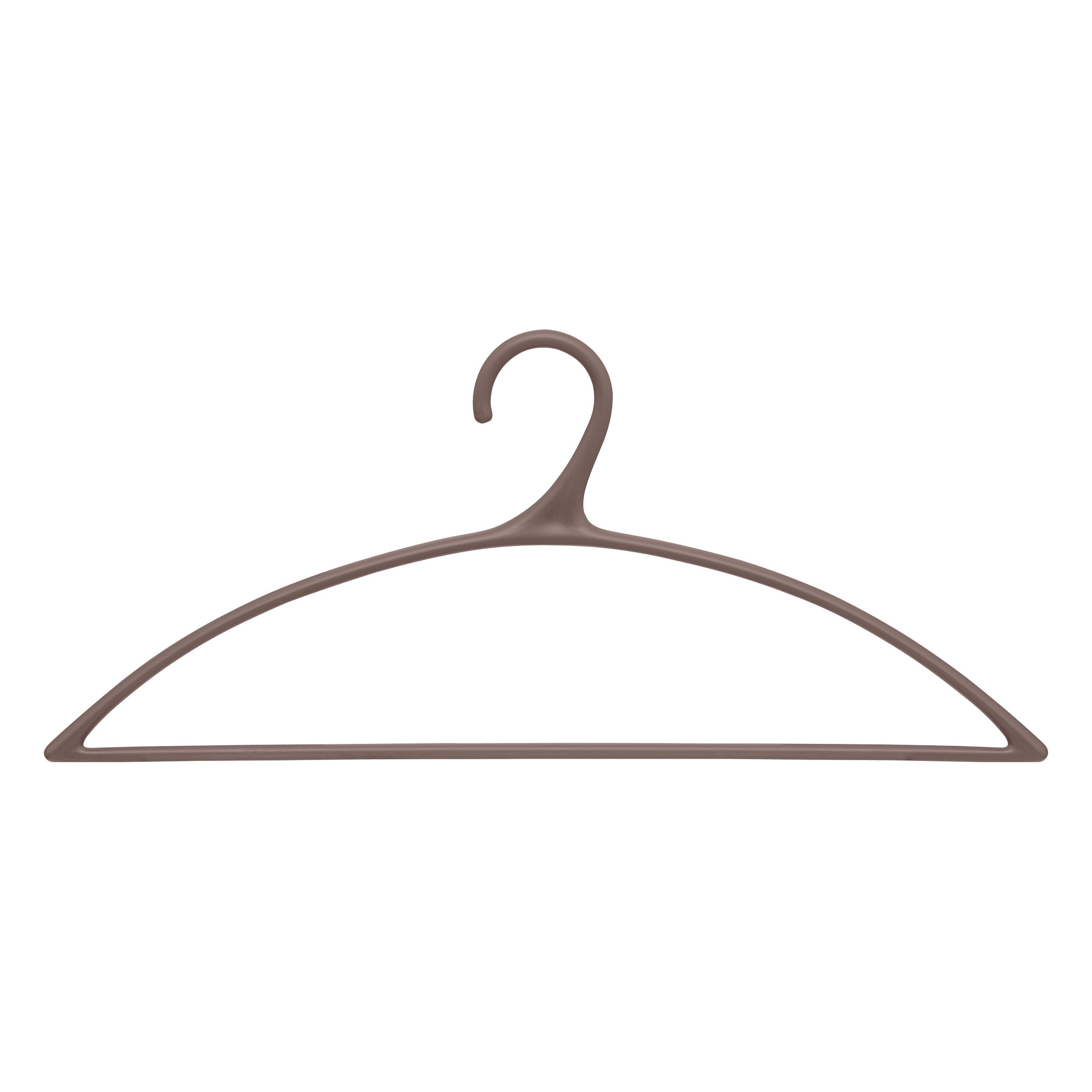 Set of 5 Hang'up hangers - PP Slim Hangers with Bottom Bar, 43.5cm (Cream, Taupe)