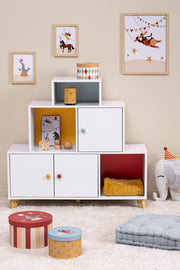 Circus Storage Cabinet with 50s Spirit Wood Base