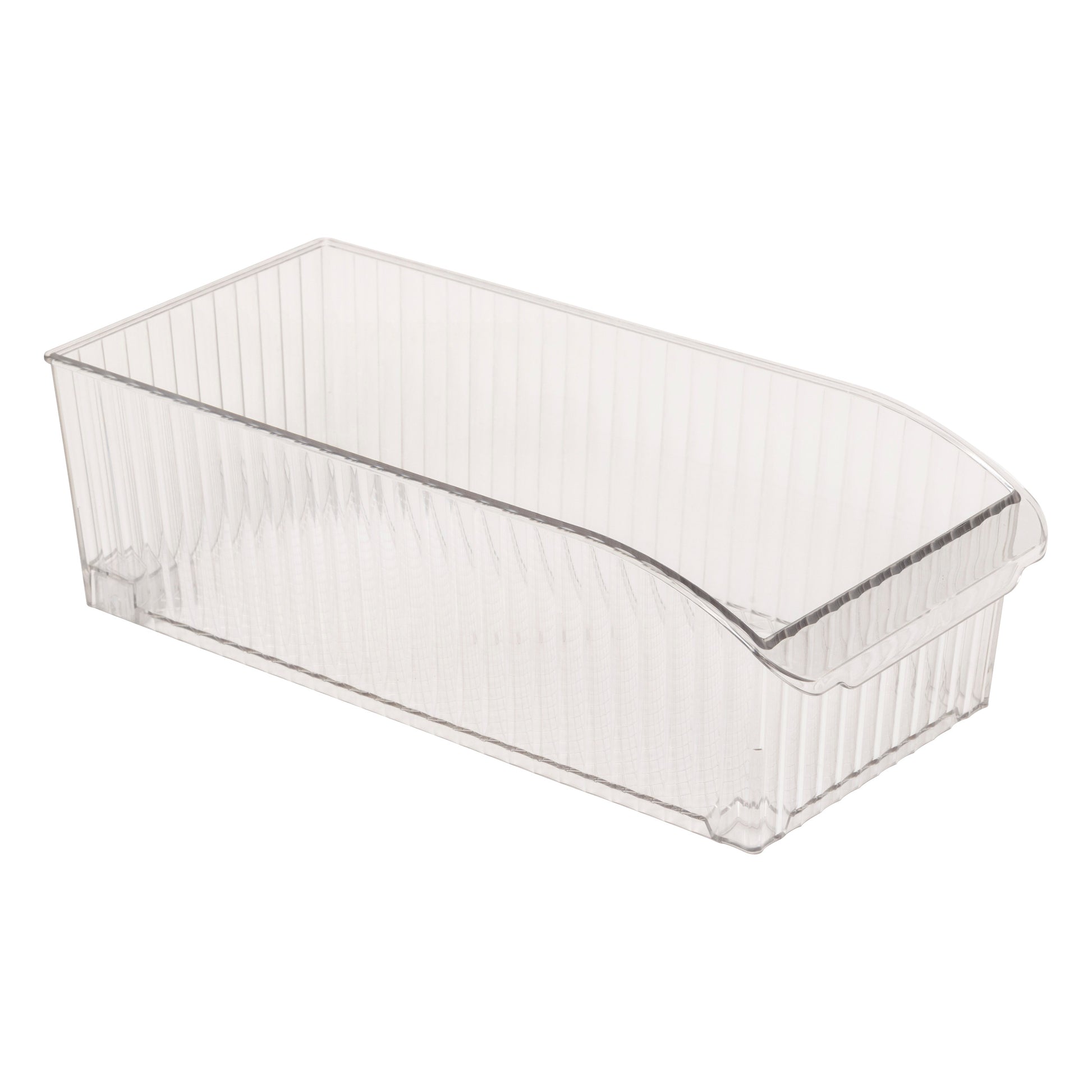 Rolling Storage Bin for Fridge – Clear PET Refrigerator Organizer, 3 Sizes