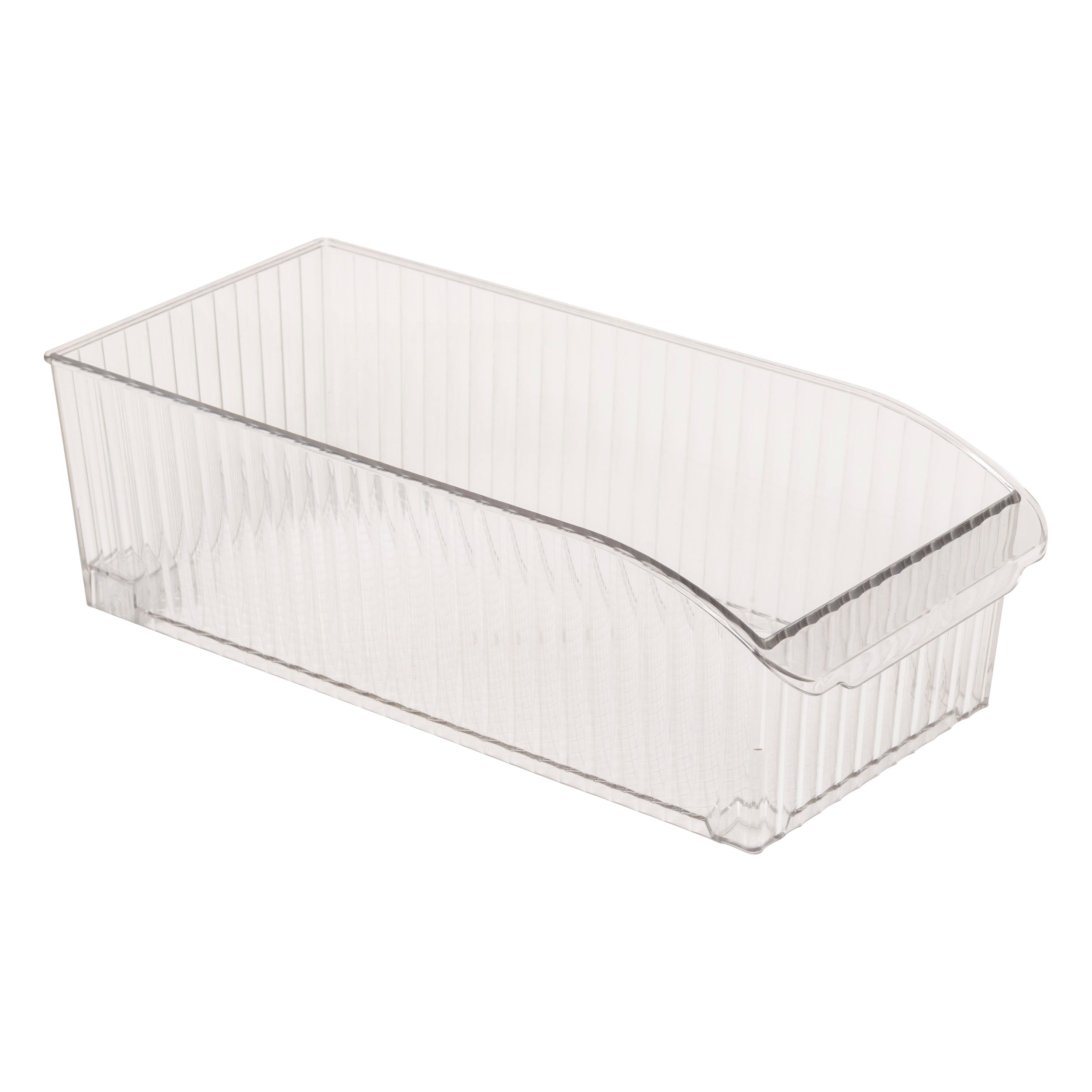 Rolling Storage Bin for Fridge – Clear PET Refrigerator Organizer, 3 Sizes