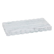 Marby Decoration Tray — Polyresin Marble-Effect Organizer, 23x13 cm