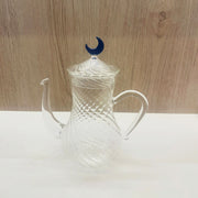 Handmade Glass Teapot with Crescent Lid