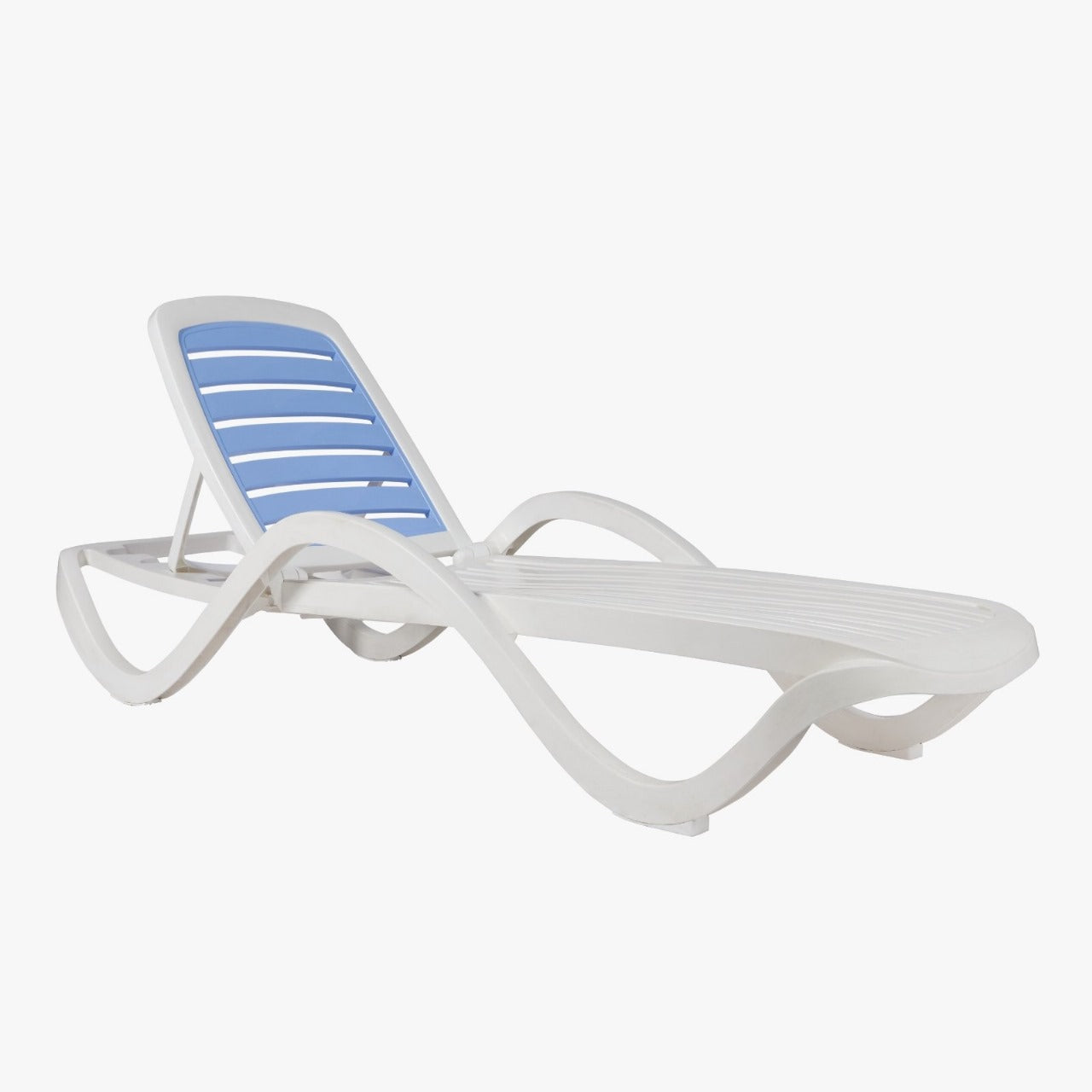Casablanca Sun Lounge Mattress - White/Blue, 190x69x84 cm