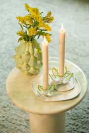 Tojera Decoration Plate Cream Metal Square Accent Tray 24x24cm