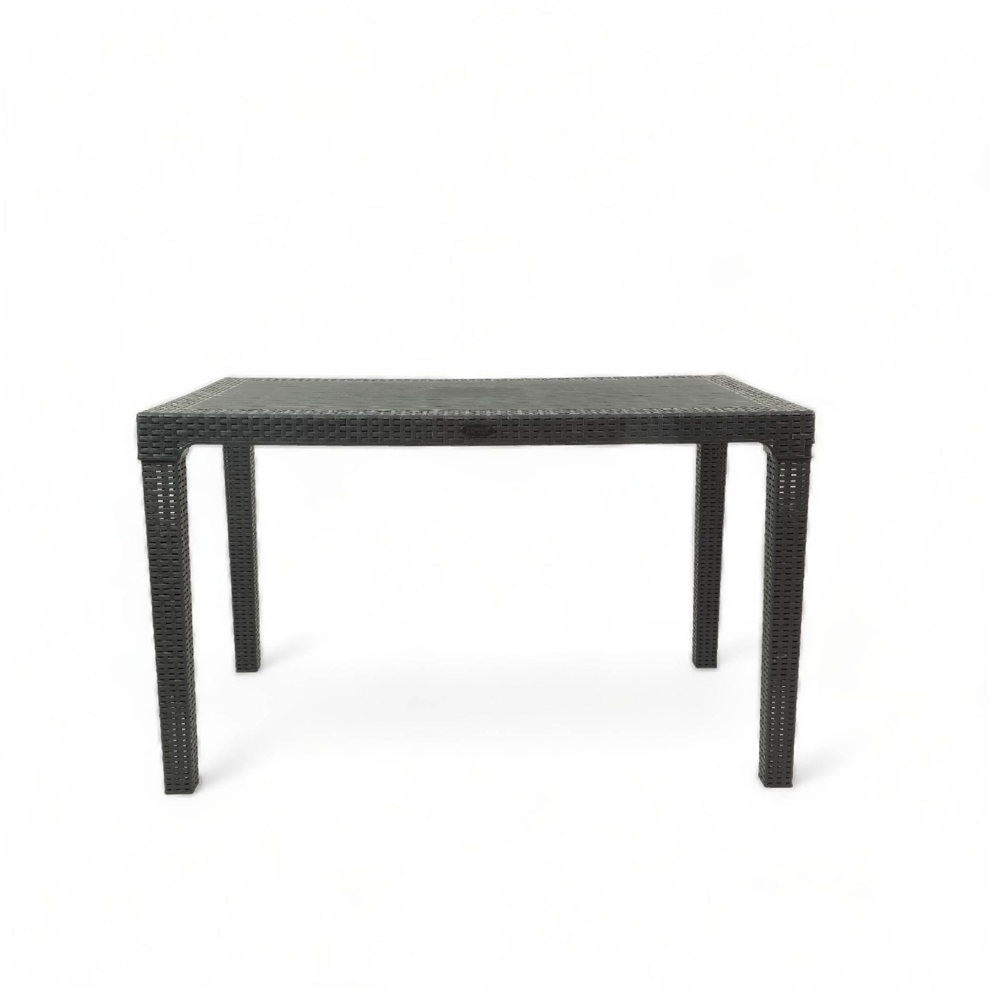 Gata Rectangular Table with Rattan Design