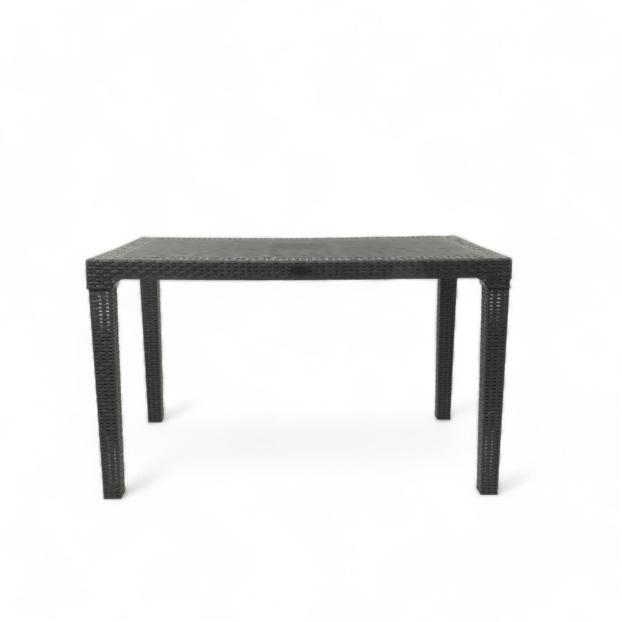 Gata Rectangular Table with Rattan Design