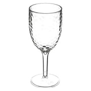 Hammered Wine Glass, Transparent Polystyrene, 350ml