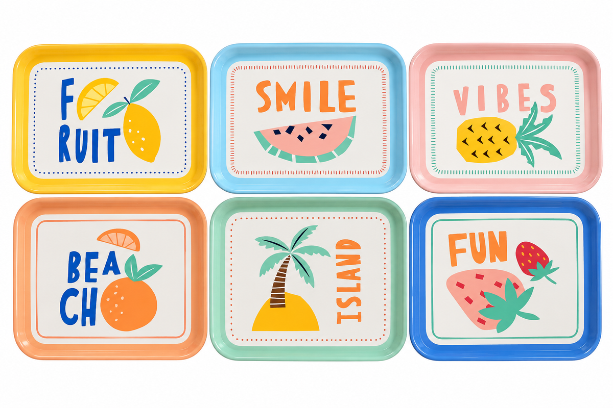 Melamine Serving Tray “Fruit” – 37 × 29 cm