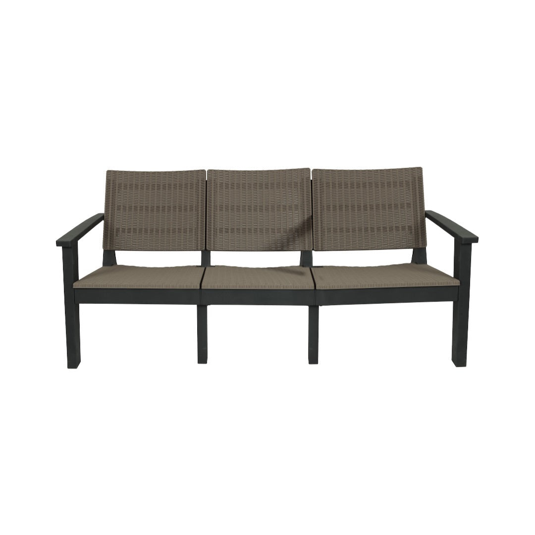 Tropicano Sofa 3 Seaters Resin Fiberglass Outdoor Sofa